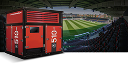 HIMOINSA Power Cubes en el nuevo estadio del KV Oostende en Bélgica