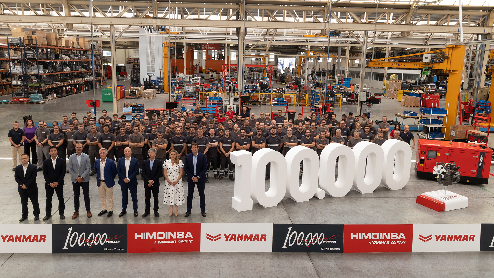 HIMOINSA celebra la fabricación del grupo electrógeno número 100.000 con motor Yanmar